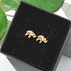 304 Stainless Steel Stud Earrings for Women STAS-Z117-15G-04-2