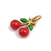 304 Stainless Steel Enamel Pendants Ion Plating(IP) STAS-I349-01G-01-2
