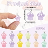 30Pcs 6 Colors Luminous Opaque Resin Pendants JACR-YW0001-03-3