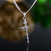 Brass Religion Jesus Cross Pendant Necklaces for Women Men FS-WGB920B-01-1