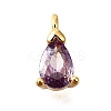 Brass Micro Pave Cubic Zirconia Pendants KK-D356-08A-G-1