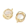 Brass Pave Clear Cubic Zirconia Pendants CU-CBA42CA-04A-G-2