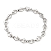 304 Stainless Steel Link Chain Bracelets BJEW-H618-08P-1