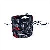 Arab Scarf Style Cloth with Wax Cord Braided Bracelets FS-WG12D4A-04-2