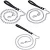 3Pcs 3 Style Iron Curb Chains & PU Leather Handles Ropes AJEW-CA0001-69-1