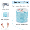   8 Roll 8 Colors Nylon Chinese Knotting Cord OCOR-PH0001-95-4