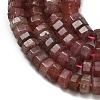 Natural Strawberry Quartz Beads Strands G-G317-A09-3x6mm-4