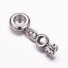 304 Stainless Steel European Dangle Charms OPDL-G006-14AS-2