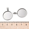 304 Stainless Steel Pendant Cabochon Settings STAS-L282-010P-08-3