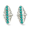 Adjustable Natural & Synthetic Gemstone Finger Rings RJEW-E166-06P-2