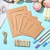 5 Sets 5 Styles Rectangle Cowhide Paper Hanging Photo Frame DIY-CJ0002-66-5