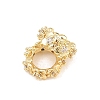 Brass Micro Pave Cubic Zirconia European Beads KK-K297-50KCG-2