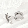 304 Stainless Steel Polishing Effect Hoop Earrings EJEW-M001-40C-P-3