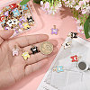 70Pcs 7 Colors Zinc Alloy Enamel Pendants FIND-CA0010-37-3