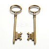Tibetan Style Alloy Skeleton Key Large Pendants TIBEP-S105-AB-NR-1