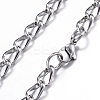 Tarnish Resistant 304 Stainless Steel Curb Chain Bracelets LS-BJEW-P064-28P-2