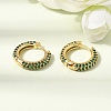 Brass Micro Pave Cubic Zirconia Hoop Earrings KK-CBA8324-24G-01-1