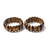 Oval Natural Tiger Eye Beads Stretch Bracelets for Unisex BJEW-Z149-04-4
