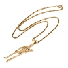 201 Stainless Steel Skeleton Pendant Necklaces NJEW-K283-08G-2