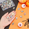 50Pcs 5 Colors Synthetic Luminous Stone Pendants PALLOY-PH0001-97-4