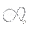 8mm Shell Pearl Round Beaded Necklaces NJEW-U026-15P-4