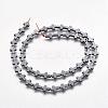 Non-magnetic Synthetic Hematite Beads Strands G-P218-16-09-2