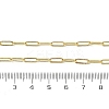 Brass Paperclip Chain Necklaces NJEW-A042-17G-03-3
