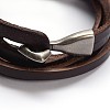 3-Loop Cowhide Leather Wrap Bracelets BJEW-F173-05B-2