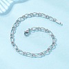 304 Stainless Steel Figaro Chains Bracelets for Women BJEW-JB12772-3