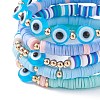 5Pcs 5 Style Polymer Clay Heishi Beaded Stretch Bracelets Set BJEW-JB07540-02-4