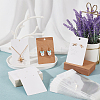 100Pcs 2 Colors Rectangle Paper One Pair Earring Display Cards with Hanging Hole CDIS-FG0001-57-4