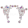 2Pcs 2 Styles Flower Alloy Rhinestone Ornament Accessories DIY-FG0008-05A-1
