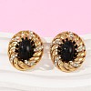 Oval 304 Stainless Steel Stud Earrings EJEW-M105-05G-3