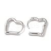 Heart Brass Hoop Earrings for Women EJEW-U008-16P-2