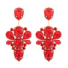 Teardrop Alloy Rhinestone Dangle Stud Earrings WG4A996-05-2
