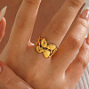 304 Stainless Steel Open Cuff Rings for Women WG32771-01-2