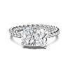 Oval & Rectangle 925 Sterling Silver Micro Pave Cubic Zirconia Finger Rings for Women RJEW-F180-03P-2