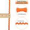60M 12 Colors Wave Bending Fringe Trim OCOR-GF0003-47-2