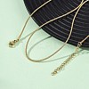304 Stainless Steel Round Snake Chain Necklaces NJEW-T016-19G-3