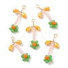 Glass Beaded Pendants GLAA-K060-02G-01-3