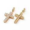 Brass Micro Pave Clear Cubic Zirconia Pendants LS-ZIRC-L076-031G-2
