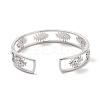 Clear Cubic Zirconia Eye Open Cuff Bangle BJEW-P293-01P-3