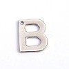 Tarnish Resistant 304 Stainless Steel Letter Charms LS-X-STAS-O072-B-1