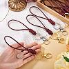 10Pcs 2 Colors Eco-Friendly Korean Waxed Polyester Cord Keychains KEYC-TA00034-6