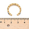 PVD Vacuum Plating 304 Stainless Steel Enamel Evil Eye Open Cuff Rings STAS-D089-23G-4