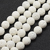 Unwaxed Natural Lava Rock Beads Strands G-J367-01-5mm-1