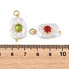 Natural Baroque Keshi Pearl & Glass Pendants PALLOY-JF05928-01-3