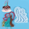 Lovers Shape Food Grade Silhouette Silicone Lollipop Molds DIY-D069-06-1