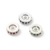 Brass Micro Pave Cubic Zirconia Beads KK-R216-10B-S-1