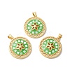 Rack Plating Brass Cubic Zirconia Pendants KK-K385-68G-2